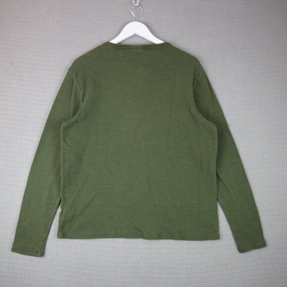 Buffalo David Bitton Thermal Waffle Knit Henley Longsleeve Mens Large - Picture 2 of 5